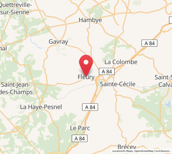 Map of Fleury, Normandy
