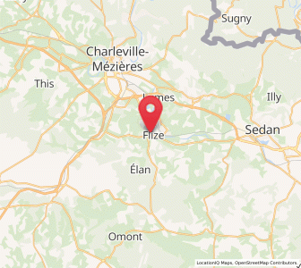 Map of Flize, Grand Est