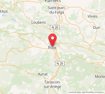 Map of Foix, Occitanie