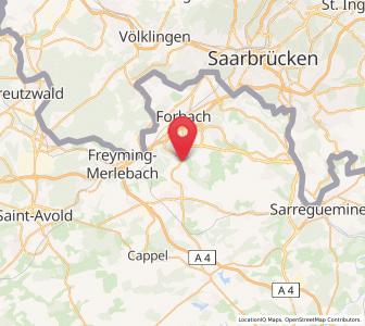 Map of Folkling, Grand Est