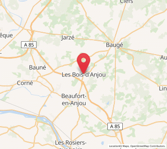 Map of Fontaine-Guérin, Pays de la Loire