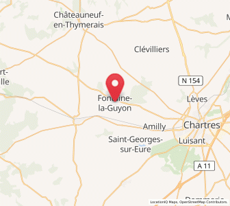 Map of Fontaine-la-Guyon, Centre