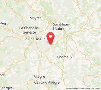 Map of Fontannes, Auvergne-Rhône-Alpes