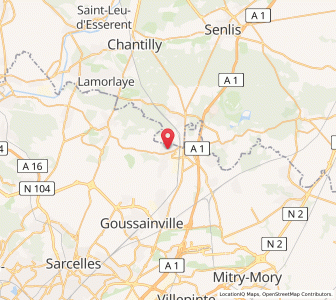 Map of Fosses, Île-de-France