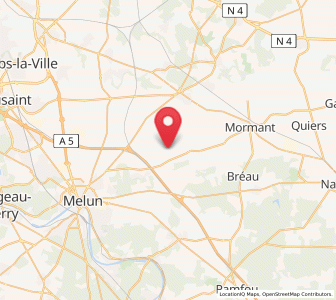 Map of Fouju, Île-de-France