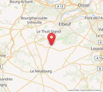 Map of Fouqueville, Normandy