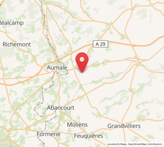 Map of Fourcigny, Hauts-de-France