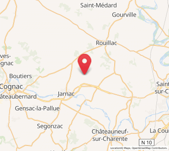 Map of Foussignac, Nouvelle-Aquitaine