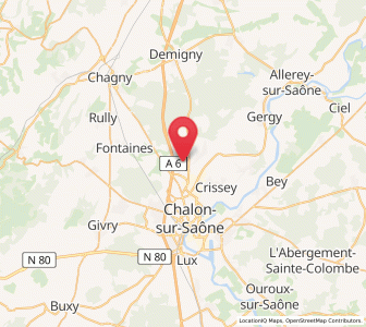 Map of Fragnes, Bourgogne-Franche-Comté