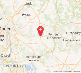 Map of Fresne-le-Plan, Normandy