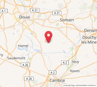 Map of Fressain, Hauts-de-France