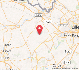 Map of Fromelles, Hauts-de-France