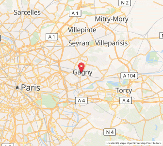 Map of Gagny, Île-de-France