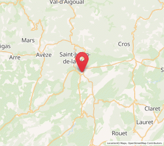 Map of Ganges, Occitanie