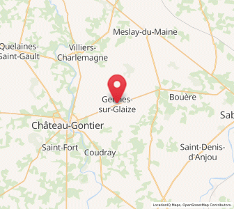 Map of Gennes-sur-Glaize, Pays de la Loire
