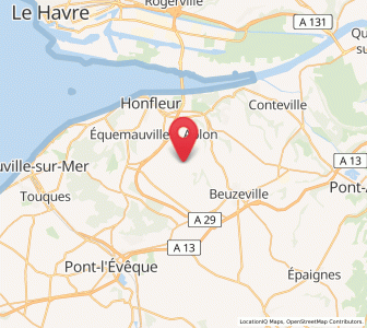 Map of Genneville, Normandy