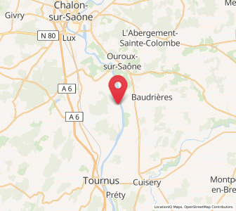 Map of Gigny-sur-Saône, Bourgogne-Franche-Comté