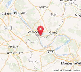 Map of Giverny, Normandy