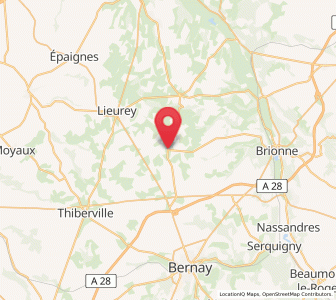 Map of Giverville, Normandy