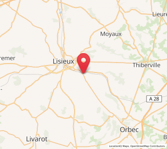 Map of Glos, Normandy