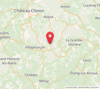 Map of Glux-en-Glenne, Bourgogne-Franche-Comté