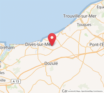 Map of Gonneville-sur-Mer, Normandy