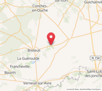 Map of Gouville, Normandy