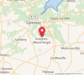 Map of Graignes-Mesnil-Angot, Normandy