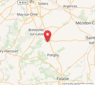 Map of Grainville-Langannerie, Normandy