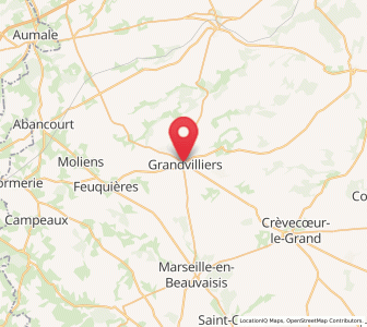 Map of Grandvilliers, Hauts-de-France