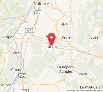 Map of Grane, Auvergne-Rhône-Alpes