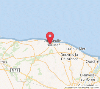 Map of Graye-sur-Mer, Normandy
