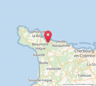 Map of Gréville-Hague, Normandy