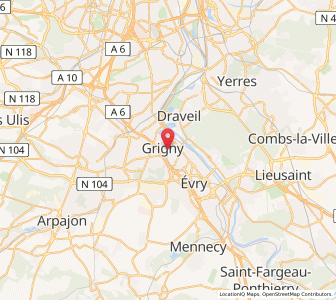 Map of Grigny, Île-de-France