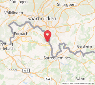 Map of Großblittersdorf, Grand Est