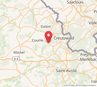 Map of Guerting, Grand Est