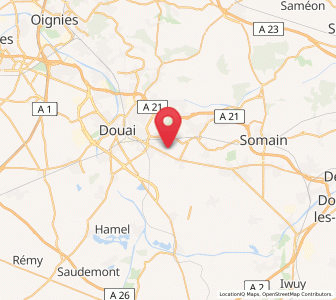 Map of Guesnain, Hauts-de-France
