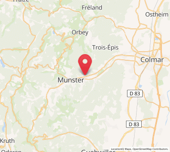 Map of Gunsbach, Grand Est
