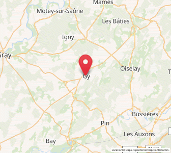 Map of Gy, Bourgogne-Franche-Comté