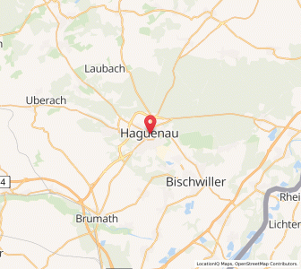 Map of Hagenau, Grand Est