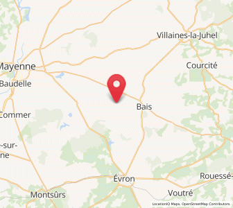 Map of Hambers, Pays de la Loire