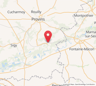 Map of Hermé, Île-de-France