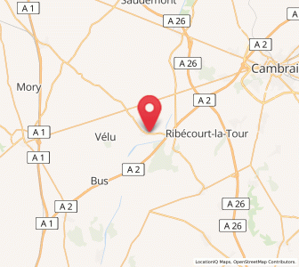 Map of Hermies, Hauts-de-France