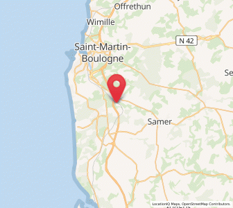 Map of Hesdigneul-lès-Boulogne, Hauts-de-France