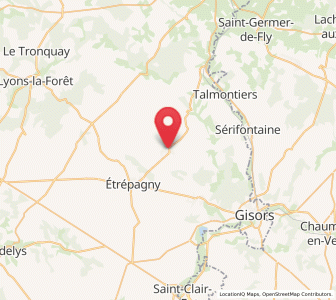 Map of Heudicourt, Normandy