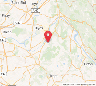 Map of Hières-sur-Amby, Auvergne-Rhône-Alpes