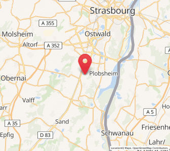 Map of Hipsheim, Grand Est