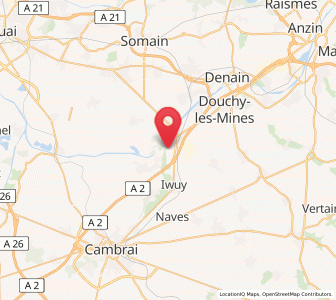 Map of Hordain, Hauts-de-France