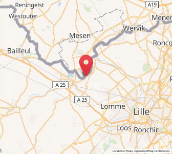 Map of Houplines, Hauts-de-France