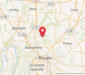Map of Houppeville, Normandy